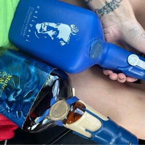 Makers Market Blue and Brown Decorative Bottles